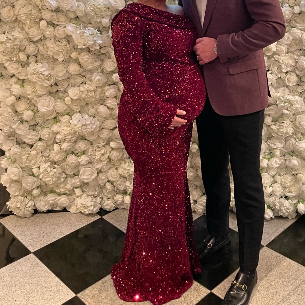 Super Stretchy Red Sequin Dress